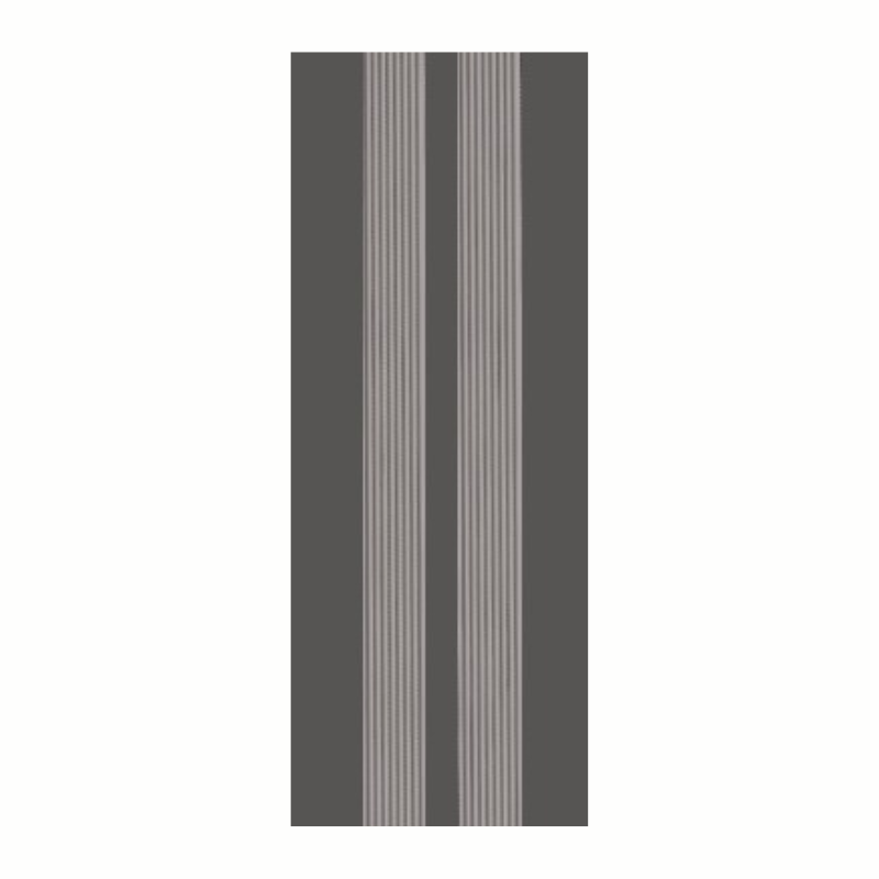 Grey anti-slip self-adhesive angle stair nosing, enhances step visibility and provides secure footing on stairs