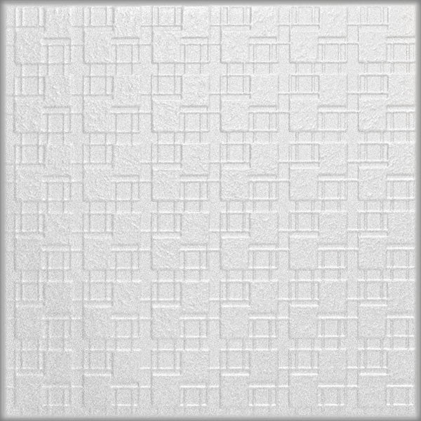 White decorative 3D textured ceiling and wall panels, modern interior design, set of 8 panels, 2 square meters coverage