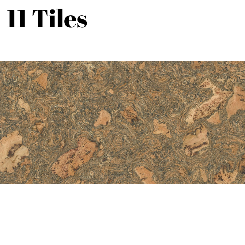 Decorative Cork Wall Tiles - Grey - 1 Pack - 1.98m2 (21.31sqft)