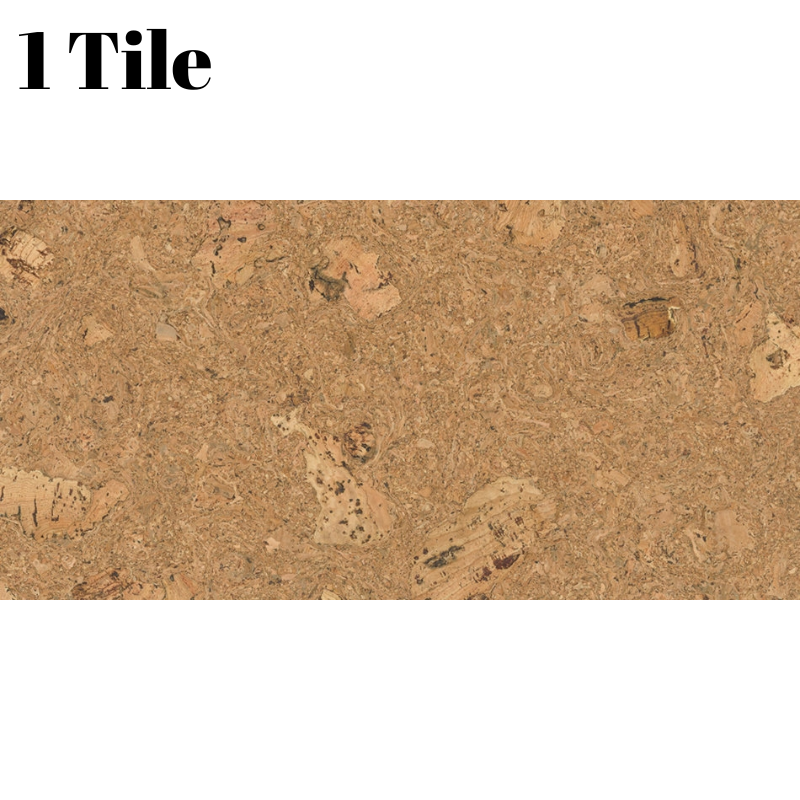 Decorative Cork Wall Tiles - Natural 1 - 1 Tile - 0.18m2 (1.94sqft)