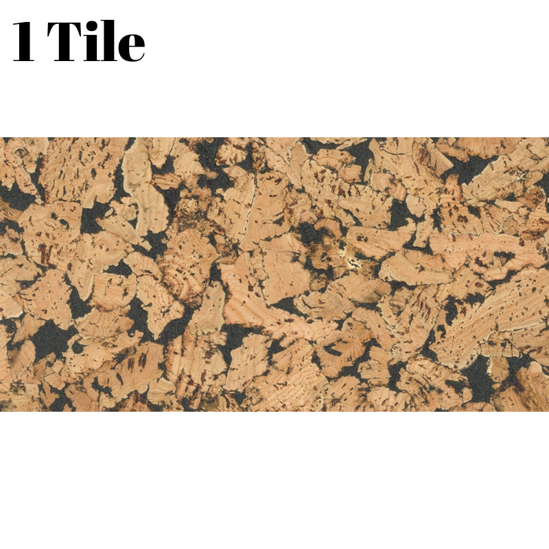 Decorative Cork Wall Tiles - Black - 1 Tile - 0.18m2 (1.94sqft)