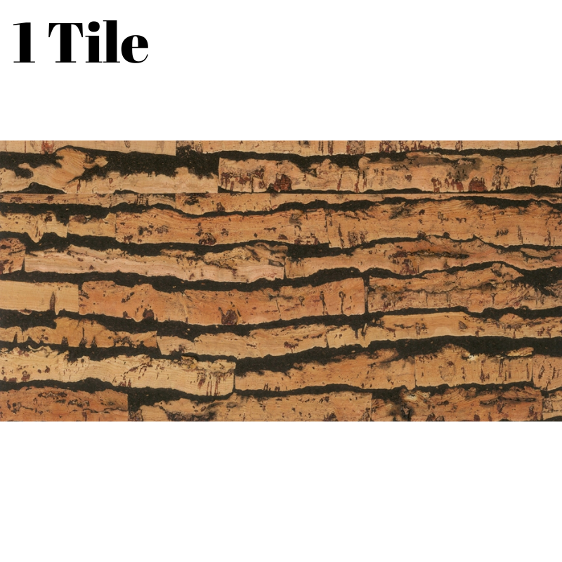 Decorative Cork Wall Tiles - Tigre - 1 Tile - 0.18m2 (1.94sqft)