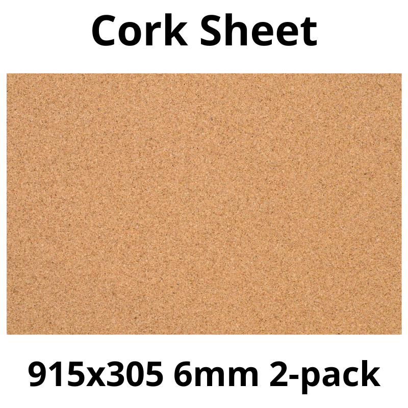 Cork Sheet - 915x305mm - 6mm - Décor and DIY - Pack of 2