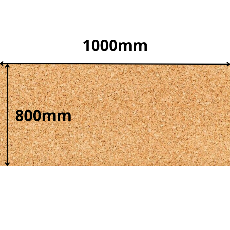 Cork Sheet Roll - 1000x800mm - 4mm - Décor and DIY - Pack of 2
