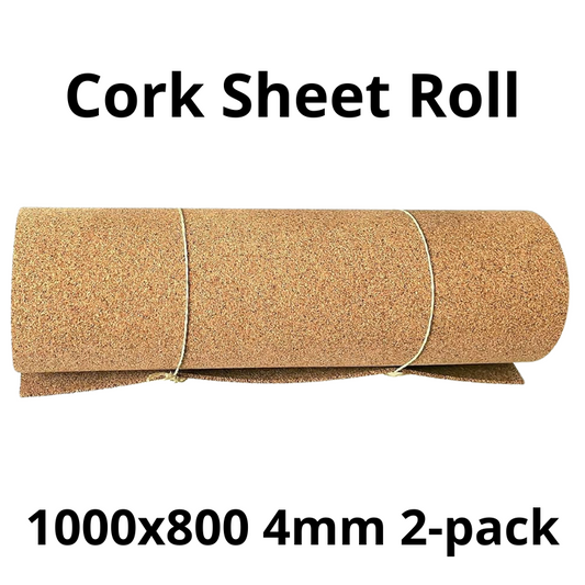 Cork Sheet Roll - 1000x800mm - 4mm - Décor and DIY - Pack of 2