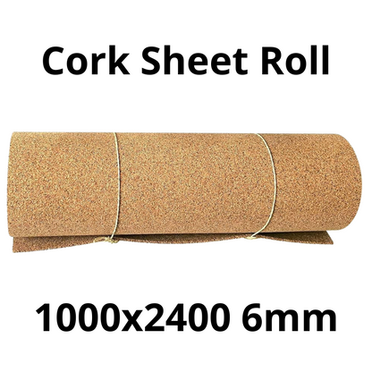 Cork Sheet Roll - 1000x2400mm - 6mm - Décor and DIY - Pack of 1