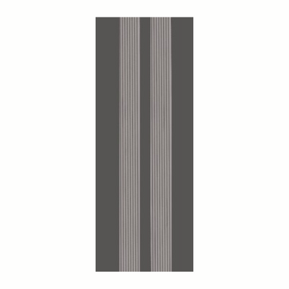 Grey anti-slip self-adhesive angle stair nosing, enhances step visibility and provides secure footing on stairs