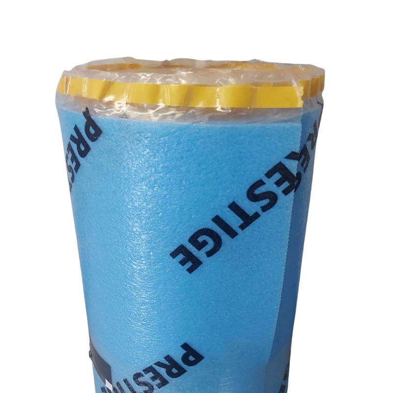 2mm high-density polyethylene foam flexible underlay covering 12.5m², impact sound reduction with resilient cushioning properties