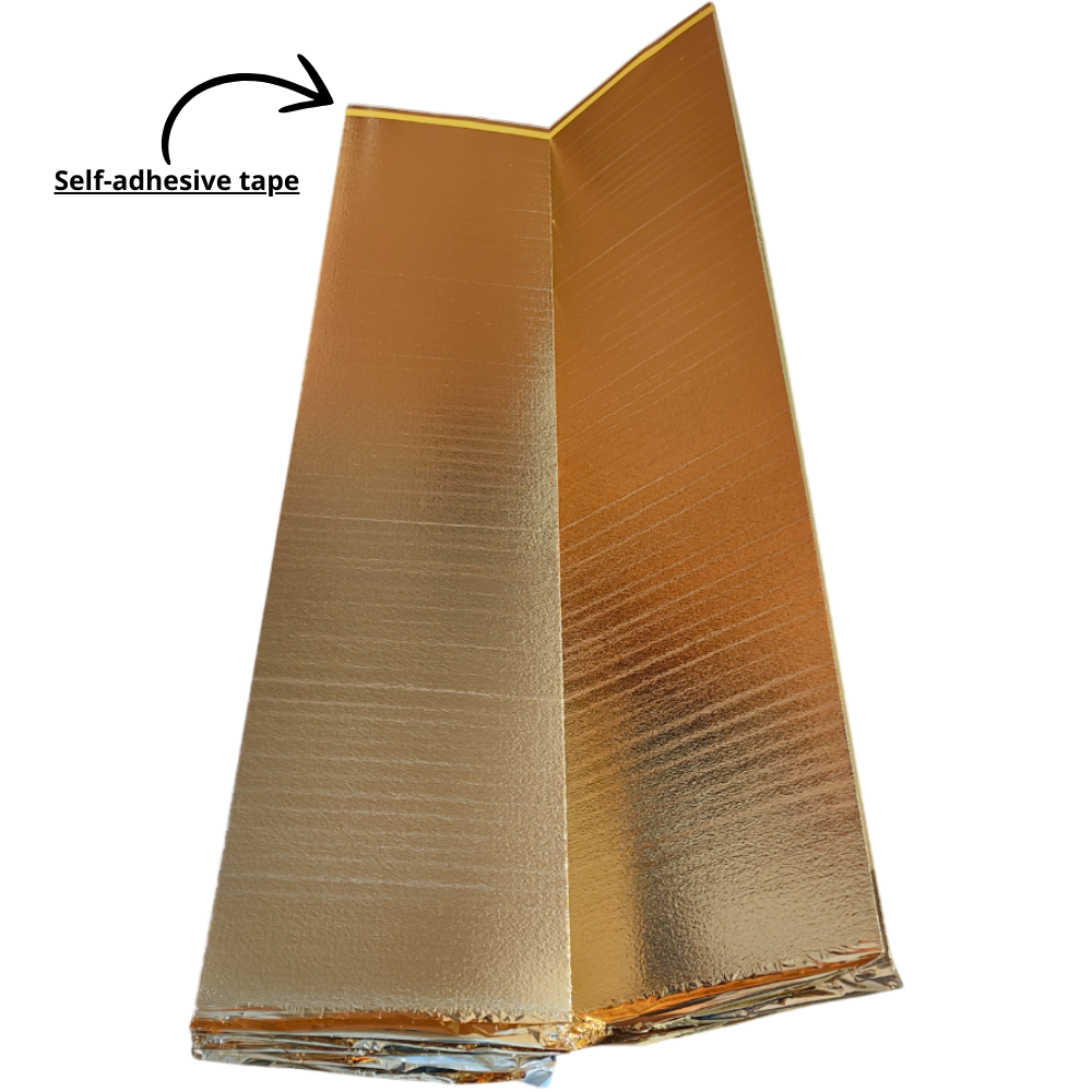 Premium 1.5mm LVT underlay with gold membrane, high-density construction for superior sound reduction and moisture protection