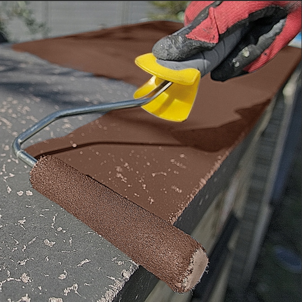 Brown liquid roof membrane 1.5kg, provides durable and waterproof protection, easy to apply for professional-grade roof sealing results