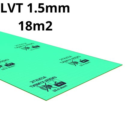 1.5mm professional high-density LVT underlay for vinyl flooring, covers 6-42m², superior sound reduction and subfloor preparation