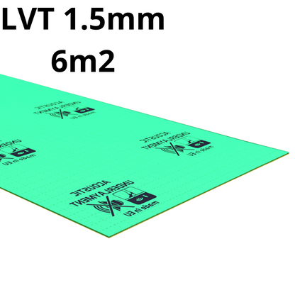 1.5mm professional high-density LVT underlay for vinyl flooring, covers 6-42m², superior sound reduction and subfloor preparation