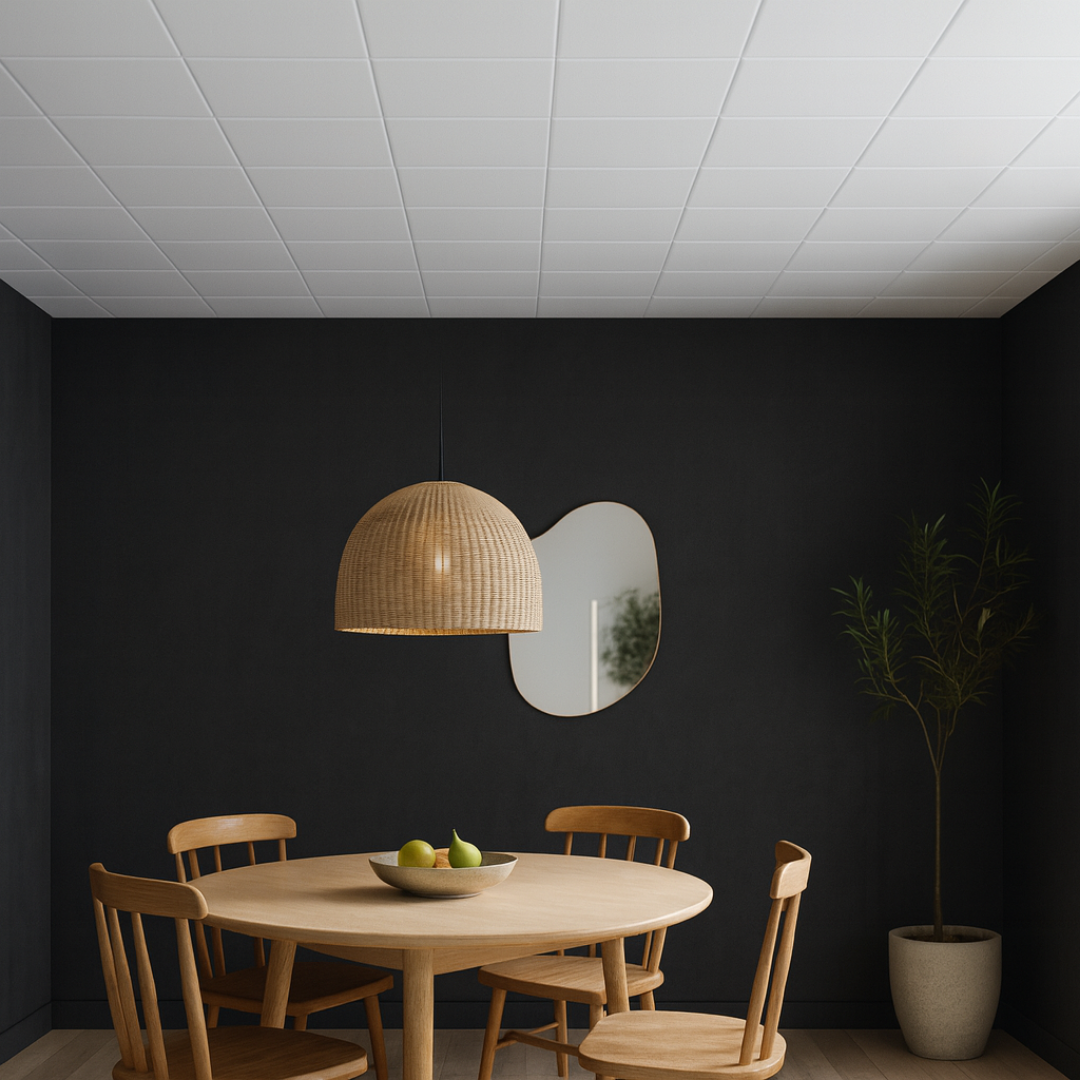 White Blank: Decorative Ceiling & Wall Panels - 2m2 (21.52 sqft) - 8 Panels