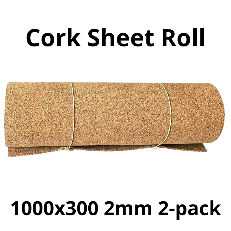 Cork Sheet Roll - 1000x300mm - 2mm - Décor and DIY - Pack of 2