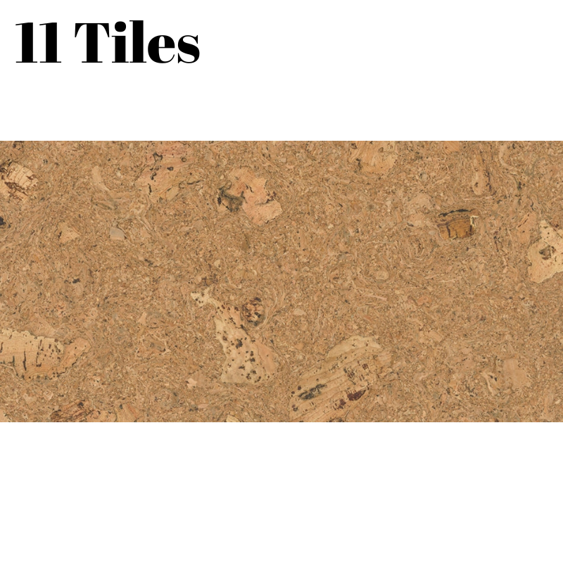 Decorative Cork Wall Tiles - Natural 1 - 1 Pack - 1.98m2 (21.31sqft)
