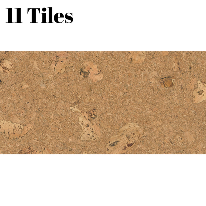 Decorative Cork Wall Tiles - Natural 1 - 1 Pack - 1.98m2 (21.31sqft)