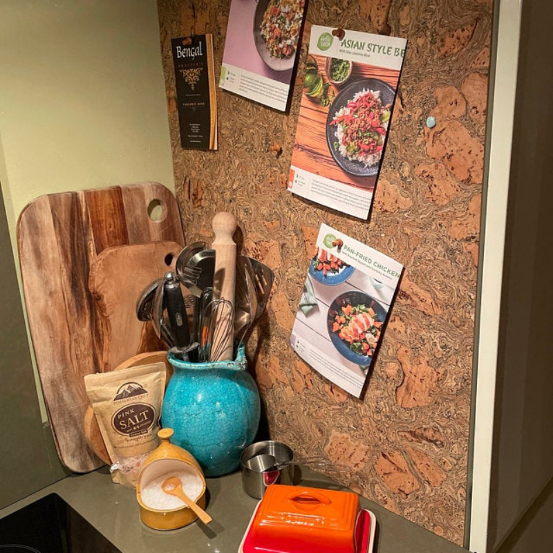 Decorative Cork Wall Tiles - Grey - Sample - 1 Strip