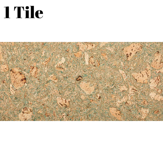 Decorative Cork Wall Tiles - Green - 1 Tile - 0.18m2 (1.94sqft)