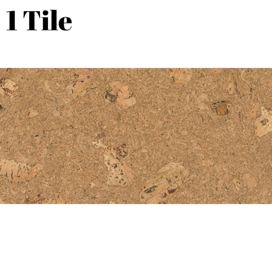Decorative Cork Wall Tiles - Natural 1 - 1 Tile - 0.18m2 (1.94sqft)
