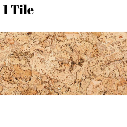 Decorative Cork Wall Tiles - Natural  - 1 Tile - 0.18m2 (1.94sqft)
