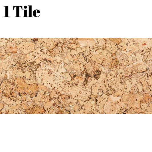 Decorative Cork Wall Tiles - Natural  - 1 Tile - 0.18m2 (1.94sqft)