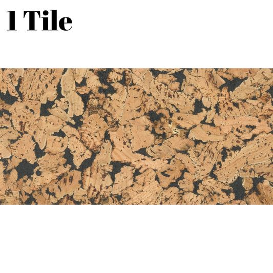 Decorative Cork Wall Tiles - Black - 1 Tile - 0.18m2 (1.94sqft)