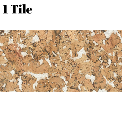 Decorative Cork Wall Tiles - Beige - 1 Tile - 0.18m2 (1.94sqft)