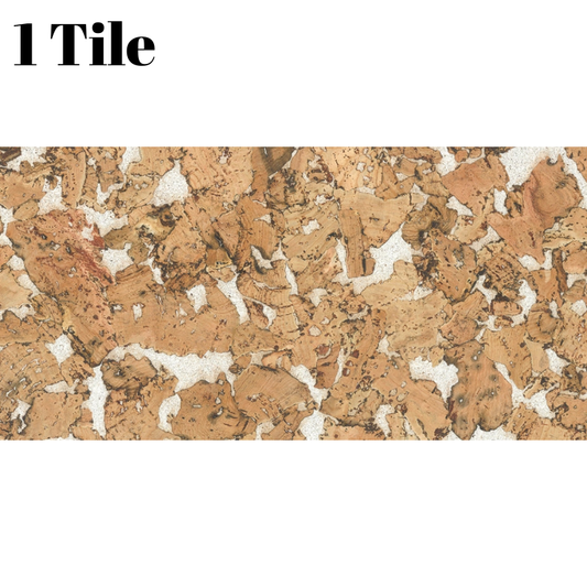 Decorative Cork Wall Tiles - Beige - 1 Tile - 0.18m2 (1.94sqft)