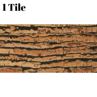 Decorative Cork Wall Tiles - Tigre - 1 Tile - 0.18m2 (1.94sqft)