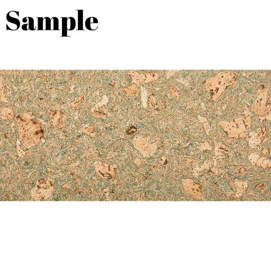 Decorative Cork Wall Tiles -Green - Sample - 1 Strip