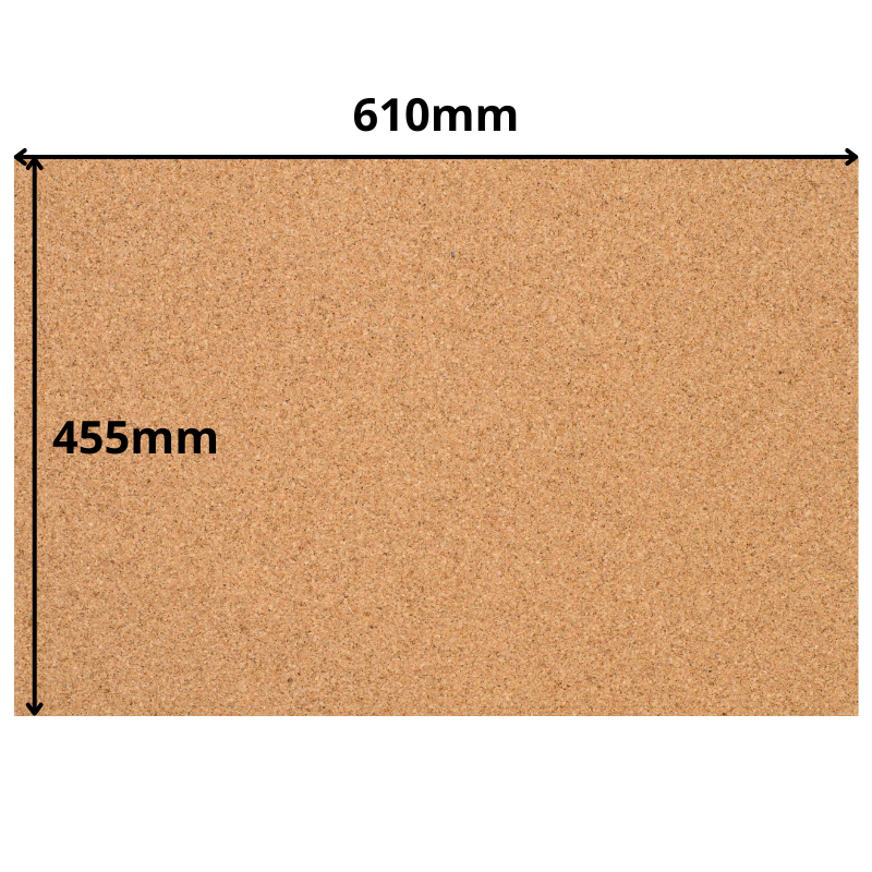 Cork Sheet - 610x455mm - 5mm - Décor and DIY - Pack of 2