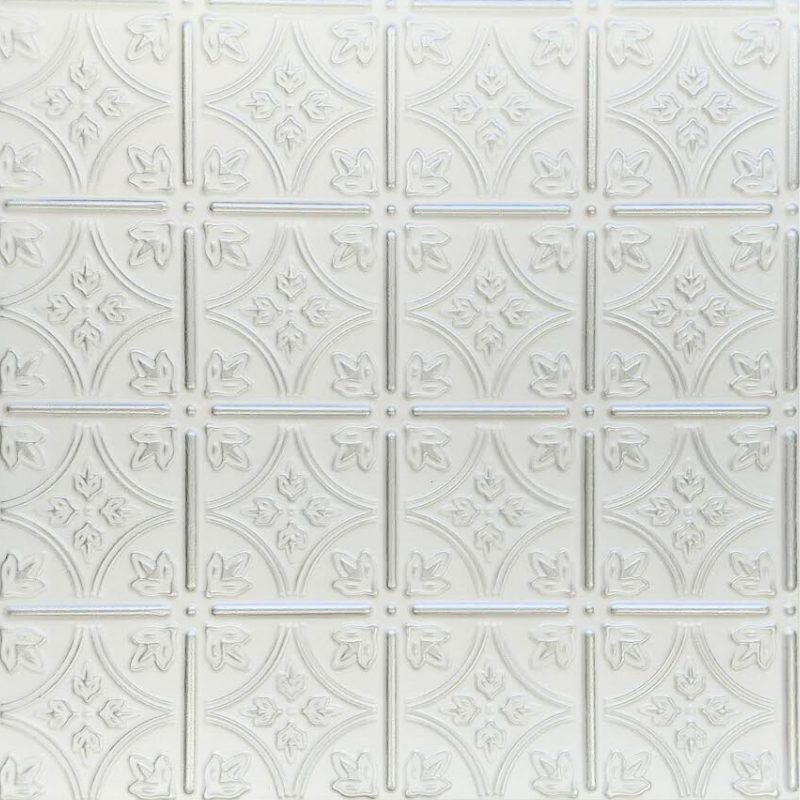 White 13 (Silver): Decorative Ceiling & Wall Panels - 2m2 (21.52 sqft) - 8 Panels