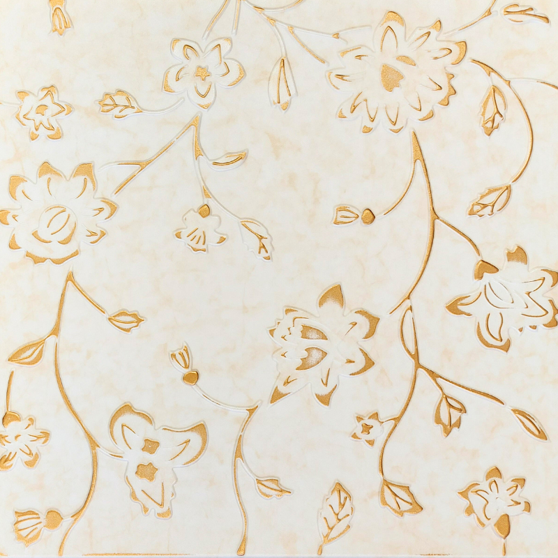 Gold Flowers: Decorative Ceiling & Wall Panels - 2m2 (21.52 sqft) - 8 Panels