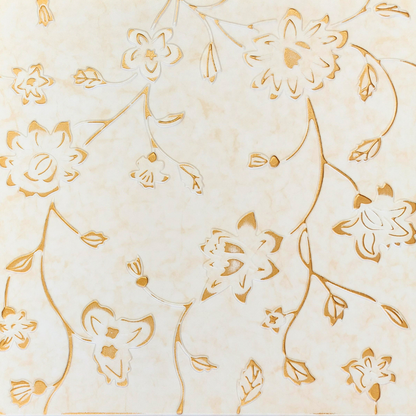 Gold Flowers: Decorative Ceiling & Wall Panels - 2m2 (21.52 sqft) - 8 Panels