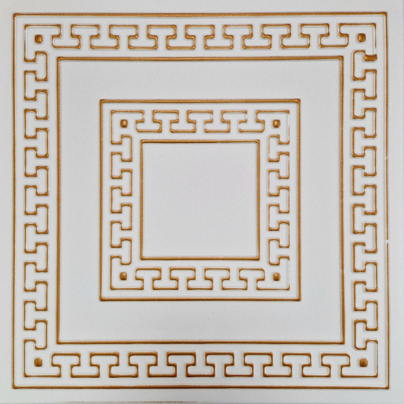 White 5 (White&Gold): Decorative Ceiling & Wall Panels - 2m2 (21.52 sqft) - 8 Panels
