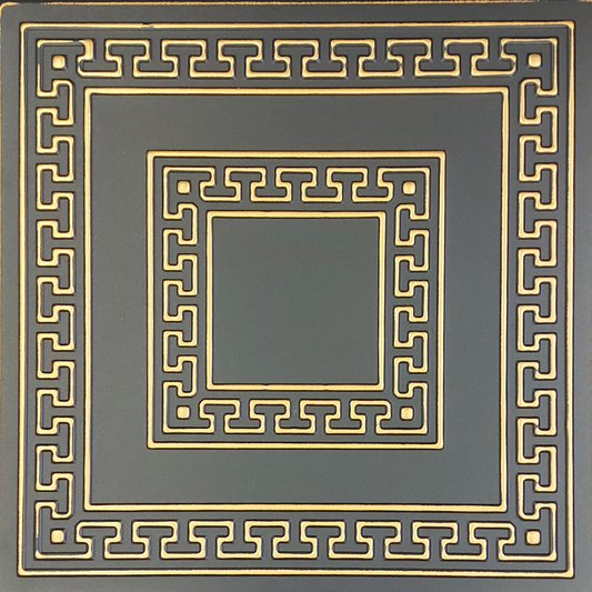 White 5 (Black&Gold): Decorative Ceiling & Wall Panels - 2m2 (21.52 sqft) - 8 Panels