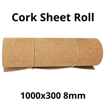 Cork Sheet Roll - 1000x300mm - 8mm - Décor and DIY - Pack of 1