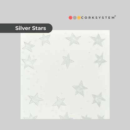 Silver Stars: Decorative Ceiling & Wall Panels - 2m2 (21.52 sqft) - 8 Panels