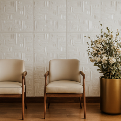 White 0: Decorative Ceiling & Wall Panels - 2m2 (21.52 sqft) - 8 Panels