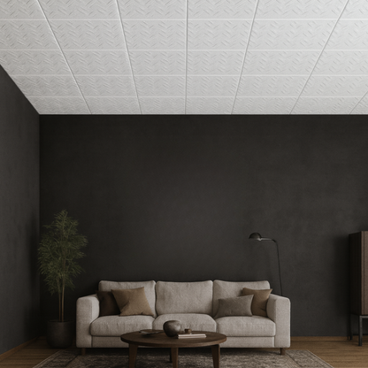 White 16: Decorative Ceiling & Wall Panels - 2m2 (21.52 sqft) - 8 Panels