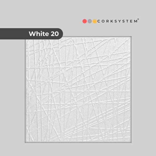 White 20: Decorative Ceiling & Wall Panels - 2m2 (21.52 sqft) - 8 Panels