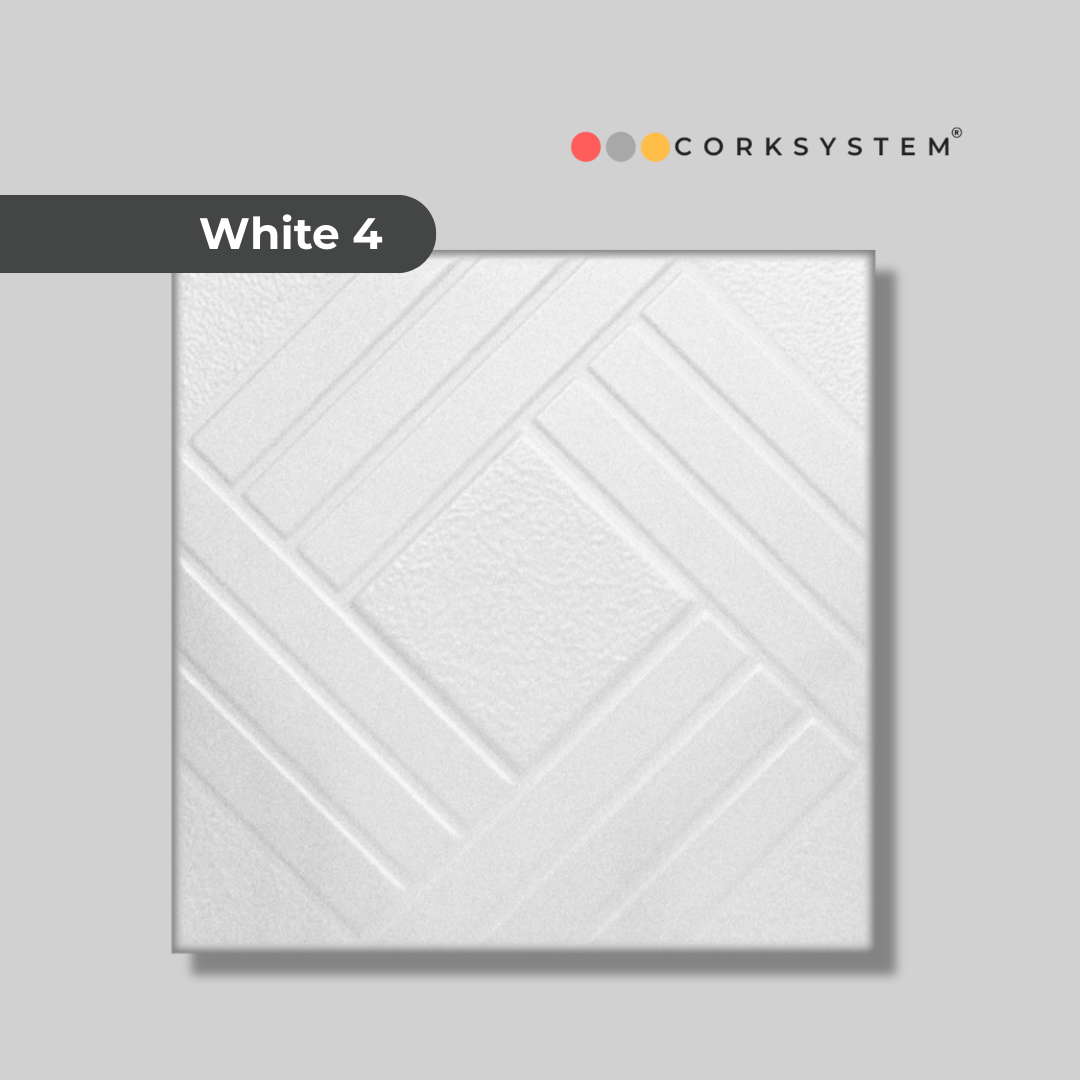 White 4: Decorative Ceiling & Wall Panels - 2m2 (21.52 sqft) - 8 Panels